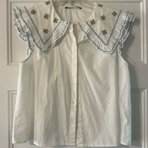 Zara Peter Pan Collared blouse.